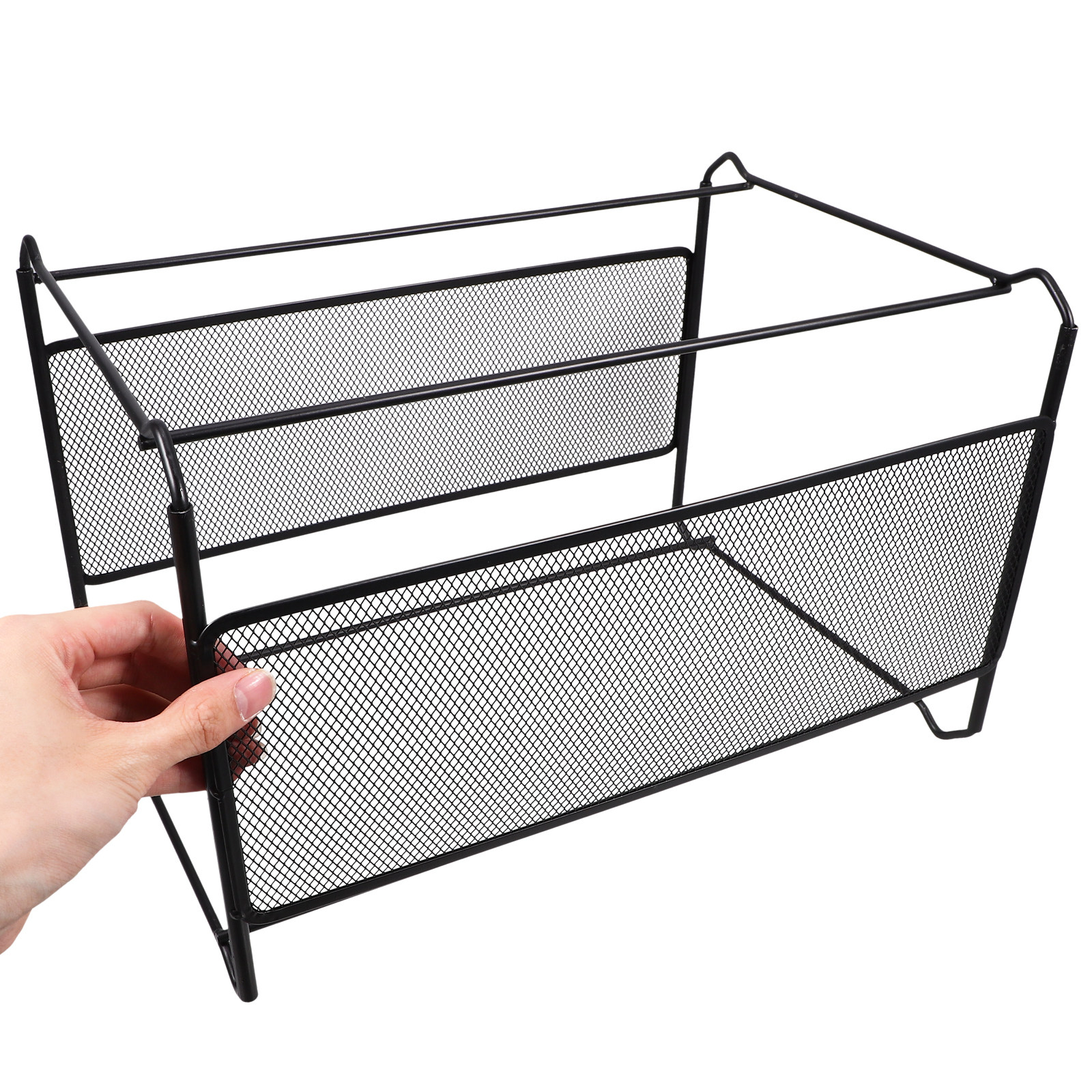 Magazine Holder Rack - Iron Mesh File Storage Rack Book
