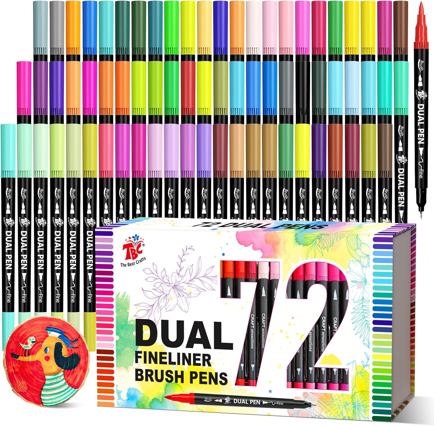 72 Color Dual Tip Brush Pens,  - Correction Pen Fine recensie en prijs