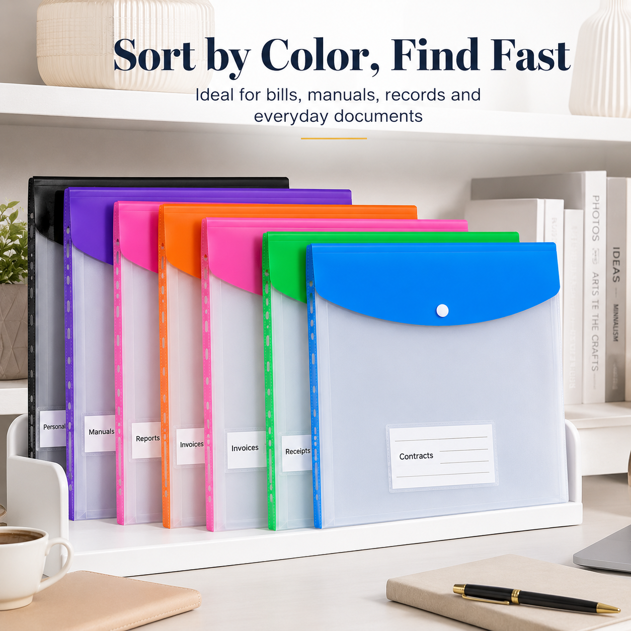 6 Colors A4 Sheet Protectors,  - Binder A4 Lever recensie en prijs