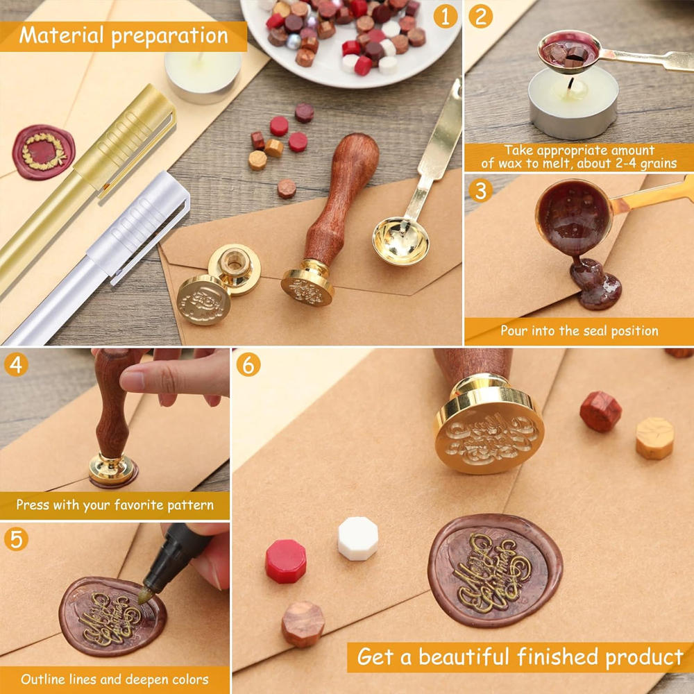 Custom Wax Seal Stamp,Personal - Wax Seal Stamp Set recensie en prijs