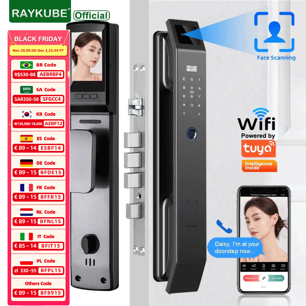 RAYKUBE DF14 Tuya WiFi 3D Face - Letter Opener Brass recensie en prijs