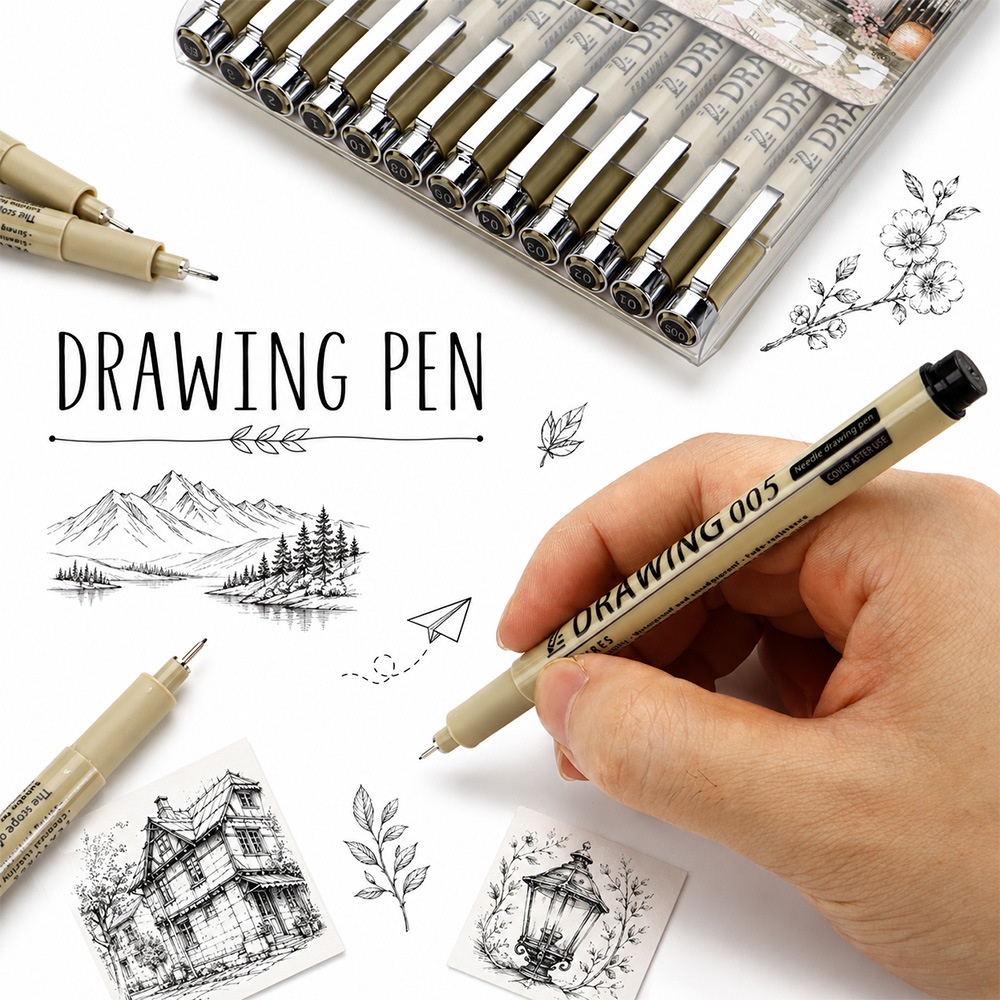 12Pcs Pigment Liner Art Marker - Correction Pen Fine recensie en prijs