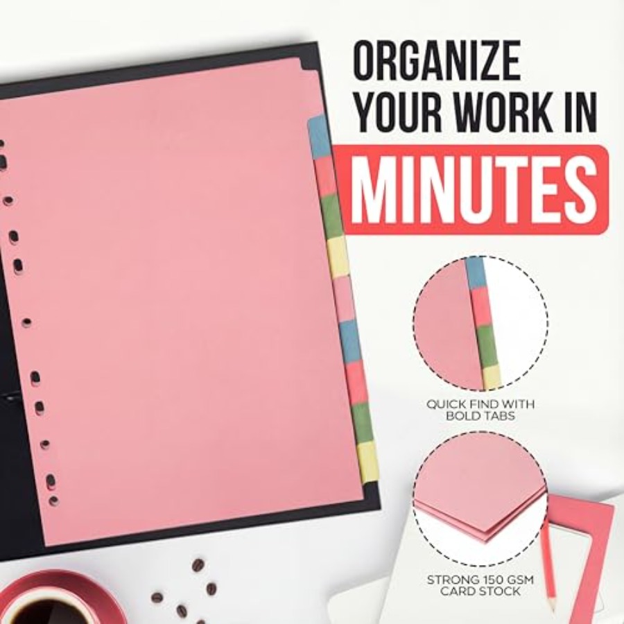 3 Pack] Binder Dividers with T - Tab Divider A4 recensie en prijs