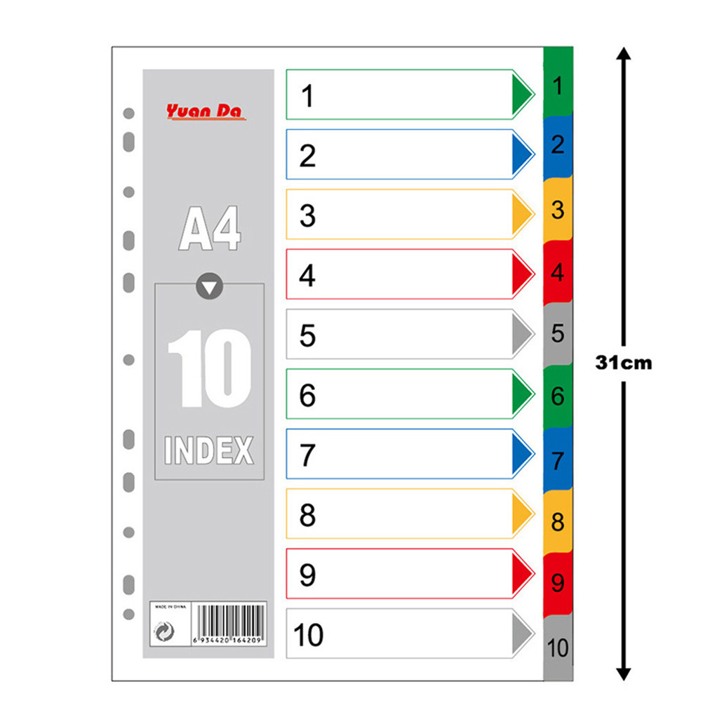 40Pcs A4 Multi Color Binder Di - Tab Divider A4 recensie en prijs
