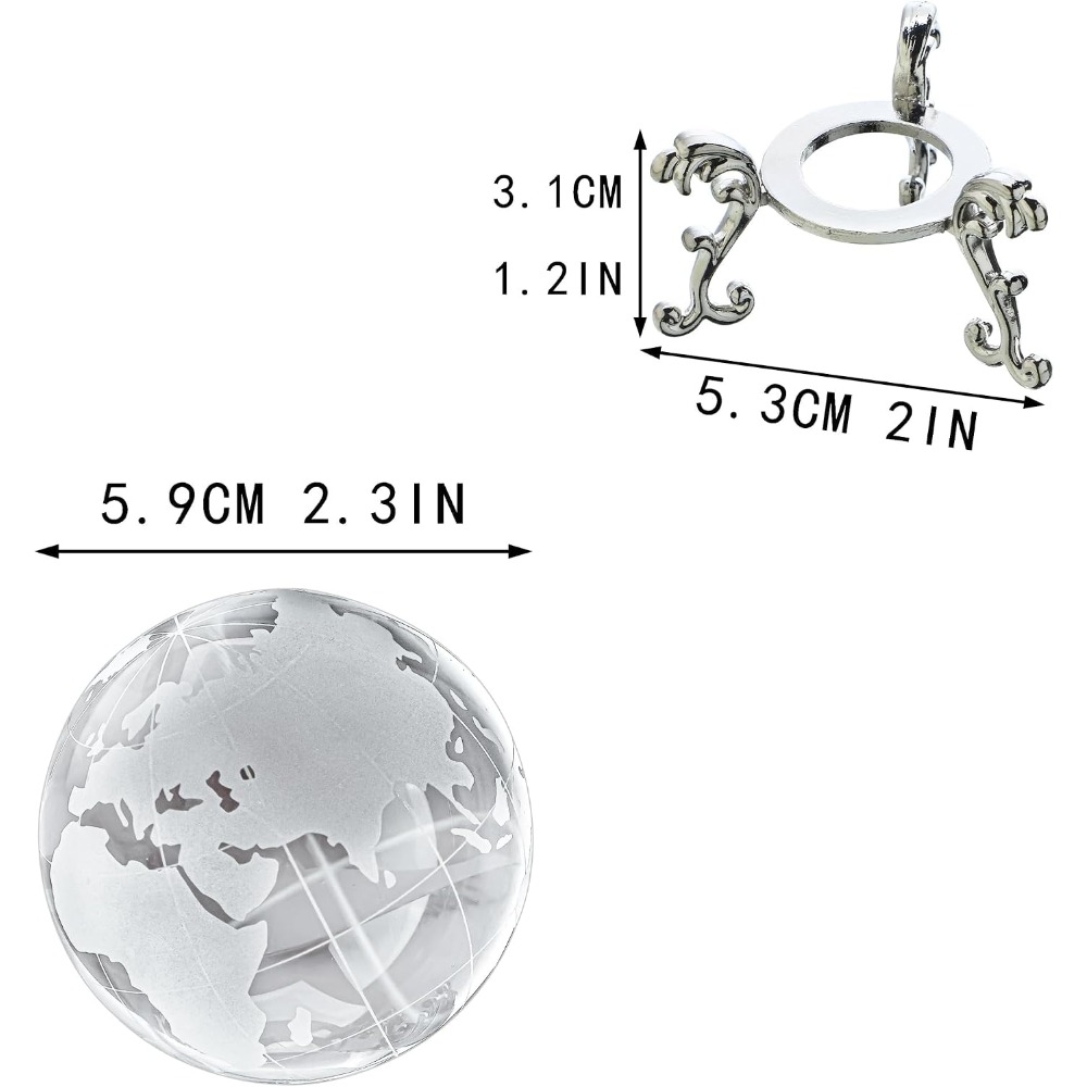 60mm Crystal Earth Globe Paper - Paper Weight Crystal recensie en prijs