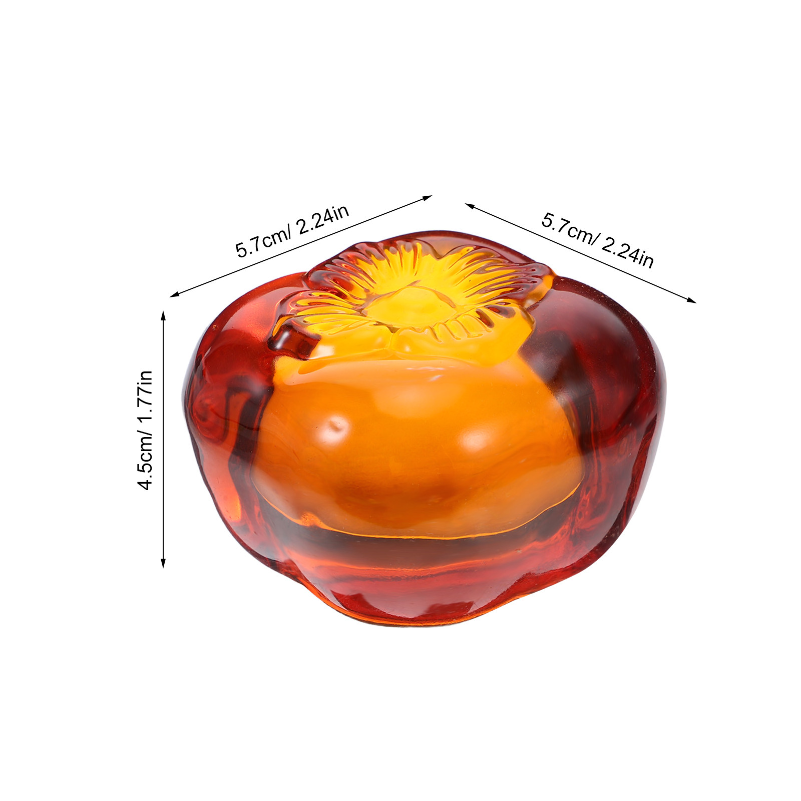 Heavy-Duty Glass Persimmon Pap - Paper Weight Crystal recensie en prijs