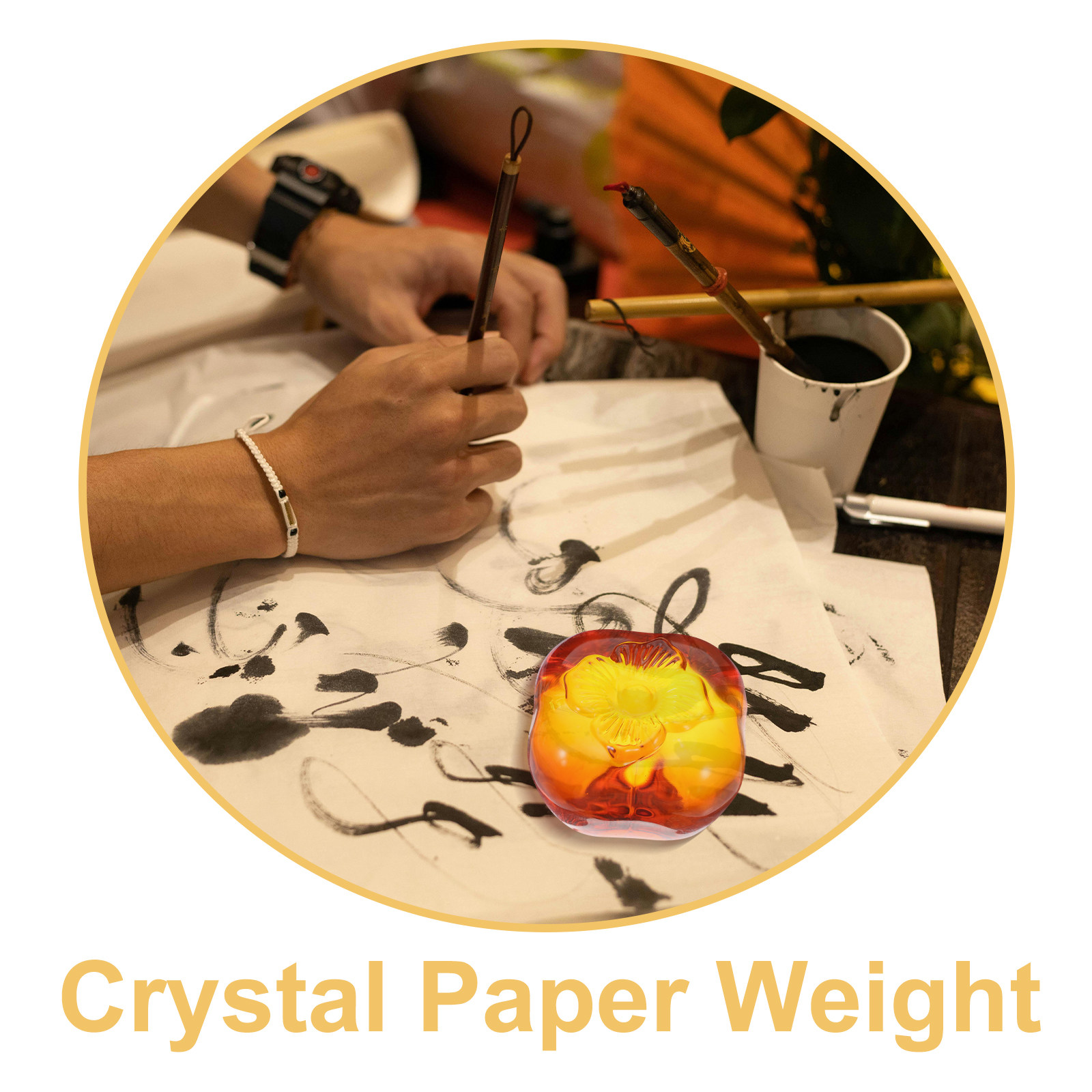 Heavy-Duty Glass Persimmon Pap - Paper Weight Crystal recensie en prijs
