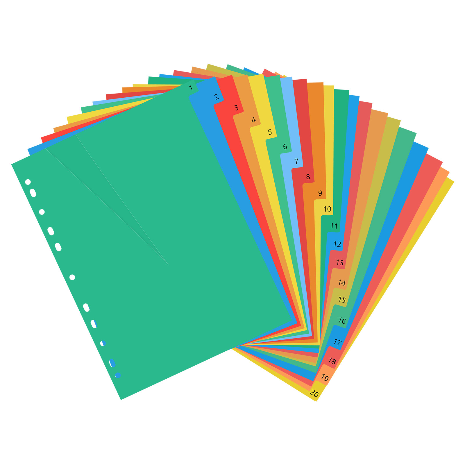 20 Pages A4 Colorful Plastic T - Tab Divider A4 recensie en prijs