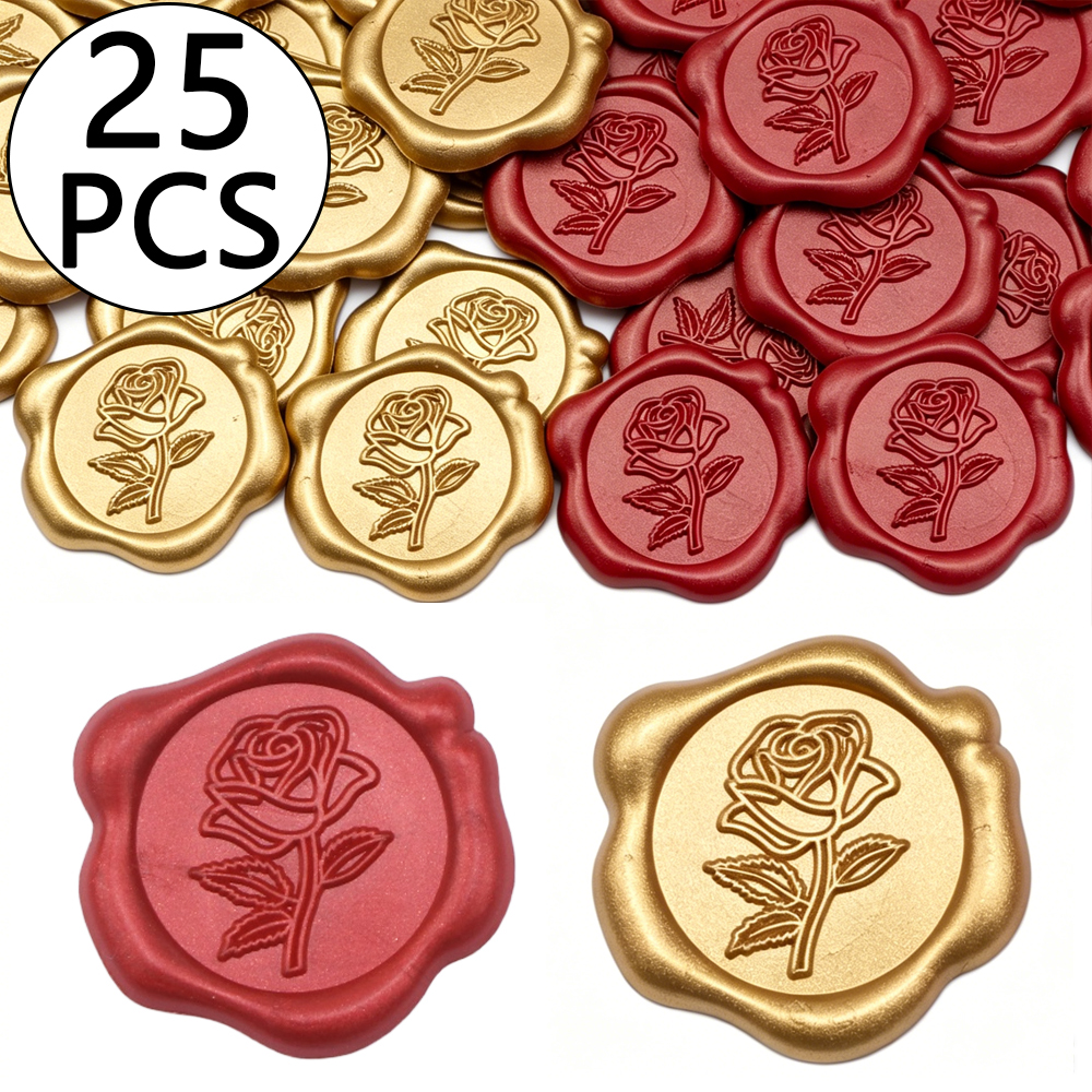 25pcs/set 3D Rose Flower Shape - Wax Seal Stamp Set recensie en prijs