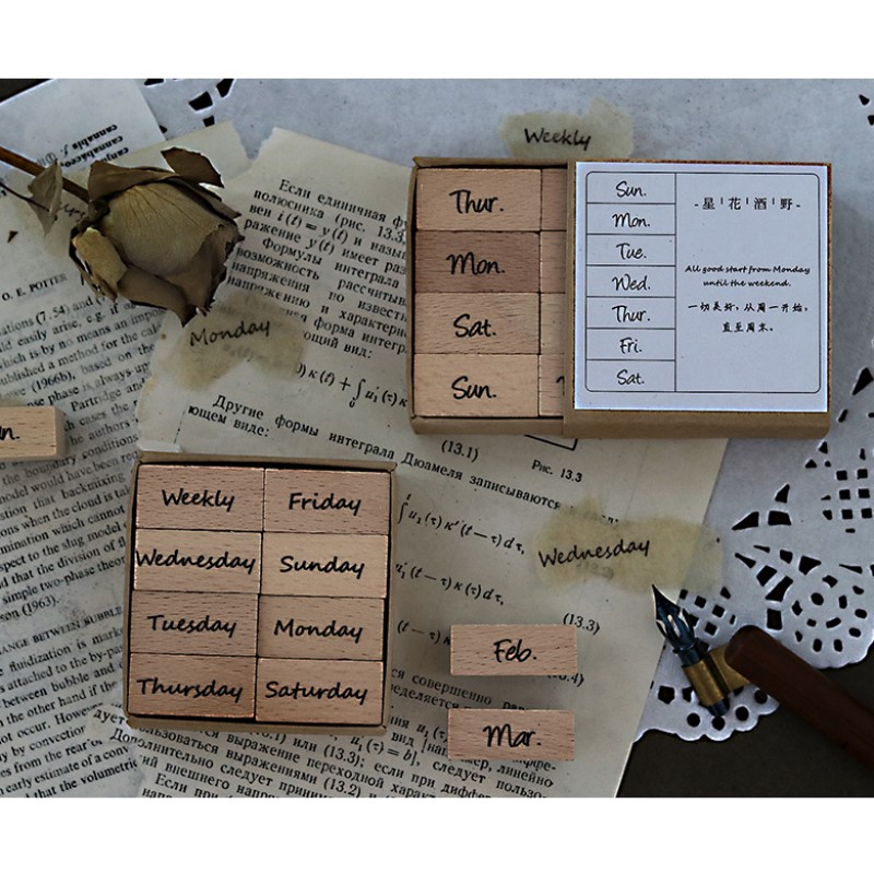 Arabic Numbers Day Month Calen - Rubber Date Stamp recensie en prijs